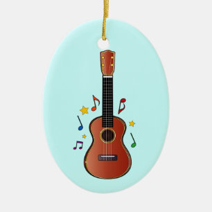 Ukelele op Blue! Keramisch Ornament
