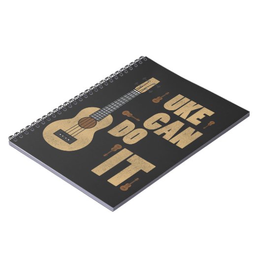 Ukelele Pun Uke kan het grappige Hawaiiaanse spele Notitieboek (Linkerzijde)