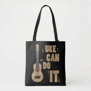 Ukelele Pun Uke kan het grappige Hawaiiaanse spele Tote Bag