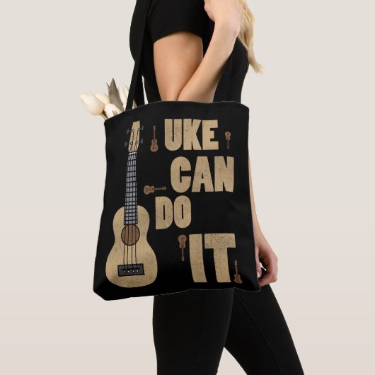 Ukelele Pun Uke kan het grappige Hawaiiaanse spele Tote Bag (Dichtbij)