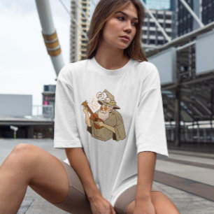 Ukelele Wizard Cartoon T-shirt