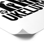 Ukelution Ukulele Player Hawaiian Musicus Poster (Hoek)