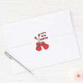 Uke'n zijn mijn Valentijn ukulele hart Ronde Sticker (Envelop)