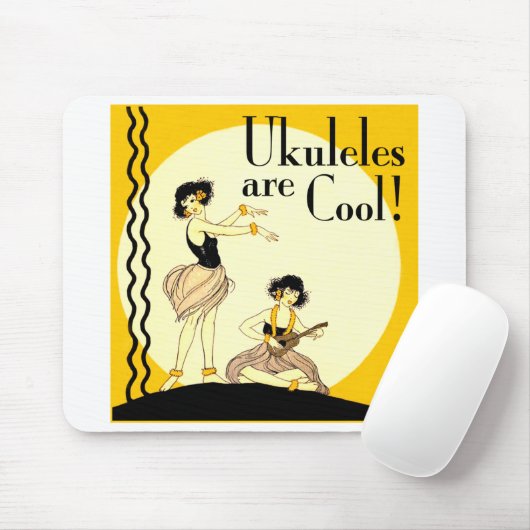 Ukes zijn Cool. Mousepad Muismat (Met muis)