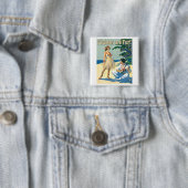 Ukes zijn flauw. Knoop Vierkante Button 5,1 Cm (In situ)