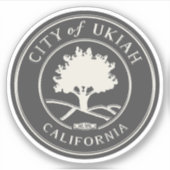 UKIAH MENDOCINO CALIFORNIË STICKER (Voorkant)