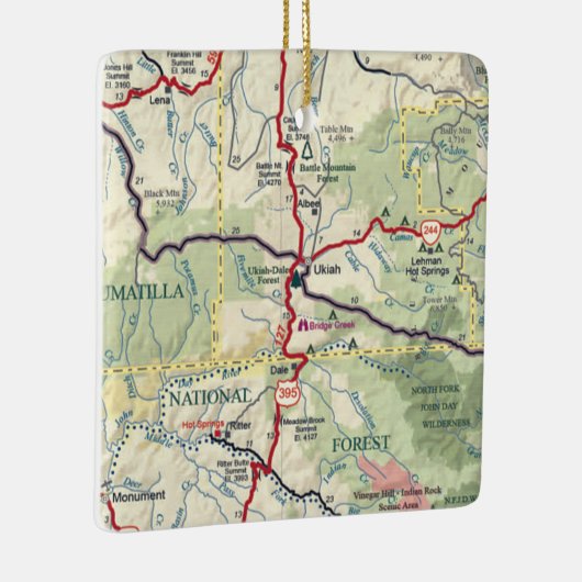 Ukiah OF Map Keramisch Ornament (Rechts)