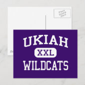 Ukiah - Wildcats - High School - Ukiah California Briefkaart (Voorkant / Achterkant)