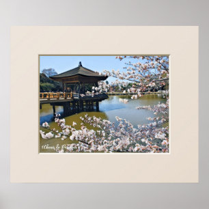 Ukimi-do Pavilion: Cherry Blossom ポ タ ー Poster