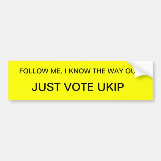 UKIP-BUMPERSTICKER BUMPERSTICKER (Voorkant)