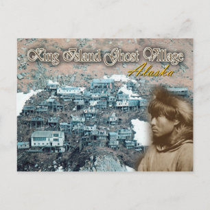 Ukivok Stilt Village, King Island, Alaska Briefkaart