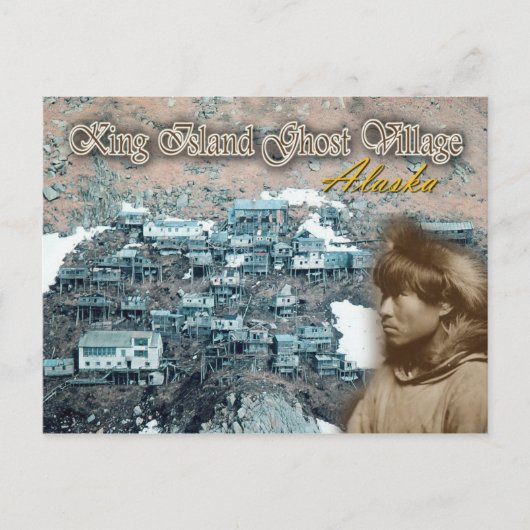 Ukivok Stilt Village, King Island, Alaska Briefkaart (Voorkant)