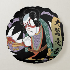 Ukiyo-e Art of Kabuki Rond Kussen