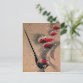 Ukiyo-e Bird Briefkaart (Staand voorkant)