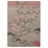 Ukiyo-e Bloeiende Boom Klembord (Achterkant)