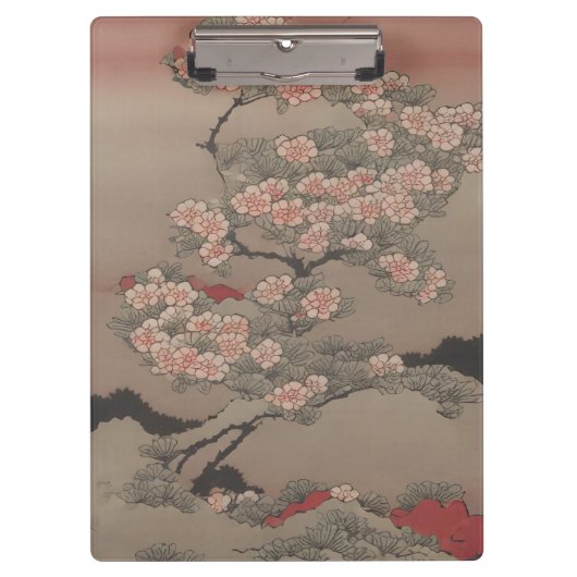 Ukiyo-e Bloeiende Boom Klembord (Voorkant)