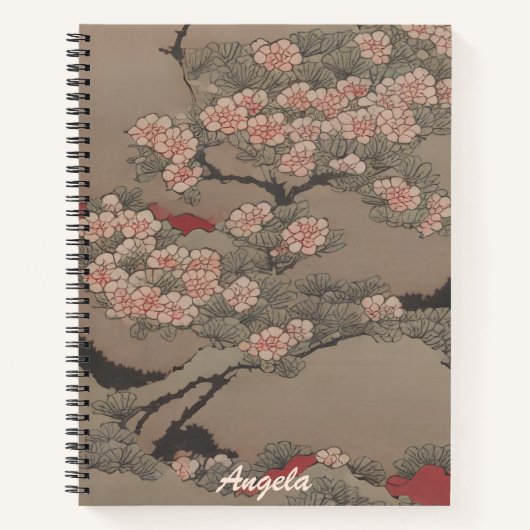 Ukiyo-e Bloeiende Boom Notitieboek (Voorkant)