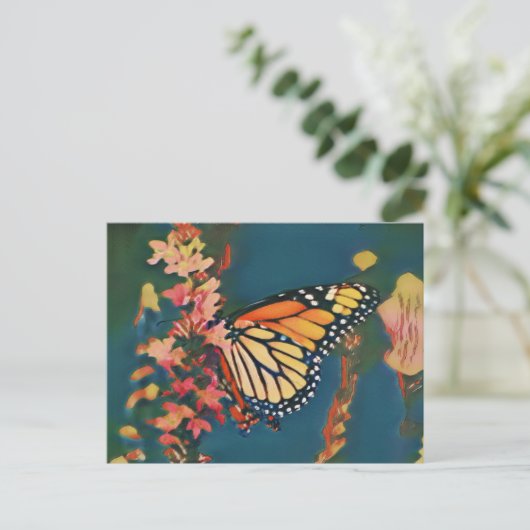 Ukiyo-e Butterfly Briefkaart (Staand voorkant)