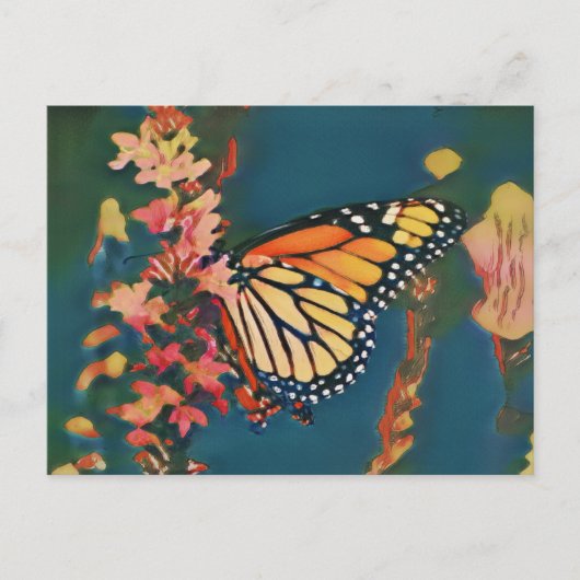 Ukiyo-e Butterfly Briefkaart (Voorkant)