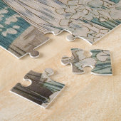  ukiyo-e-dames met paraplu art geishas legpuzzel (Zijkant)