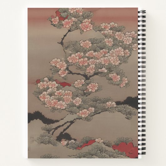 Ukiyo-e Flowering Tree Notitieboek (Achterkant)