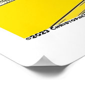 Ukiyo-e geel en zwart houtblok natuur poster (Hoek)