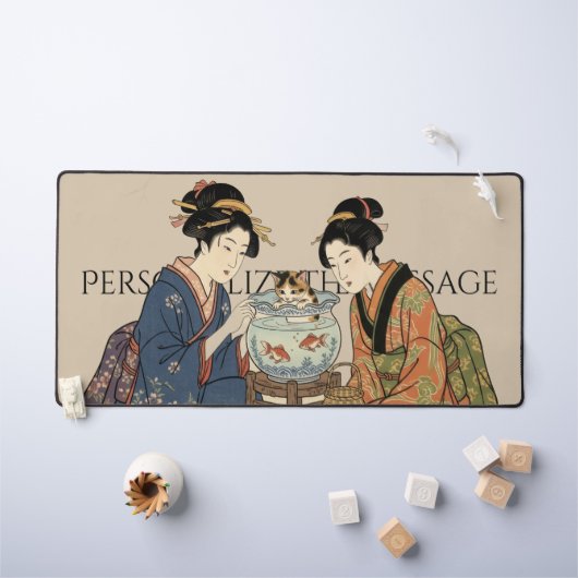 Ukiyo-e Geïnspireerd – Dramatisch JAPAN Bureaumat (Kindertafel)
