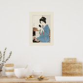 Ukiyo-e Geïnspireerd – Dramatisch JAPAN Poster (Keuken)