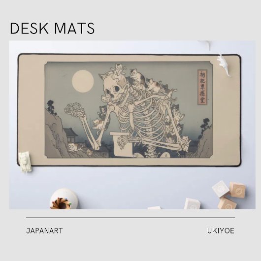 Ukiyo-e geïnspireerde muismat– Dramatisch JAPAN Bureaumat