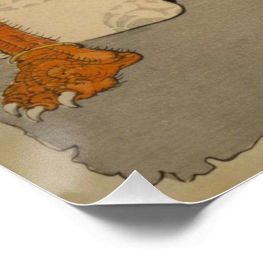 [Ukiyo-E] Heer Teishin's ontmoeting met een demon Perfect Poster (Hoek)