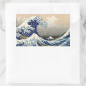 UKIYO-E ~HOKUSAI 葛飾北斎 「富嶽三十六景 神奈川沖浪裏」 RECHTHOEKIGE STICKER (Tas)