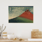 Ukiyo-e Hokusai Fujiyama Poster (Keuken)