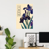 Ukiyo-e Iris Bloem Kunstprint Japanse Bloemstuk Poster (Thuiskantoor)