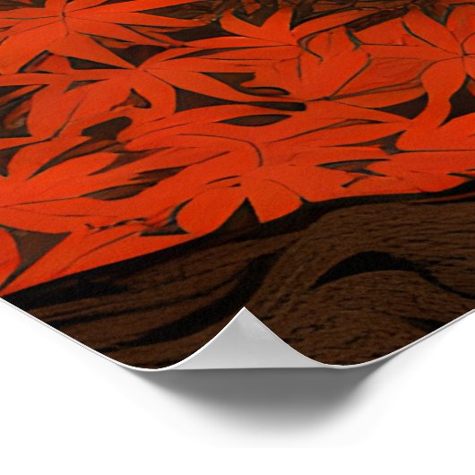 Ukiyo-e Japan herfst herfst samoerai Poster (Hoek)