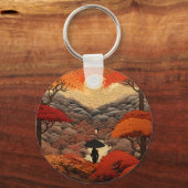 Ukiyo-e Japan herfst Sleutelhanger (Voorkant)