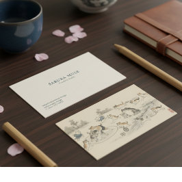 Ukiyo-e Japanese Landscape Business Card – Hidden Visitekaartje