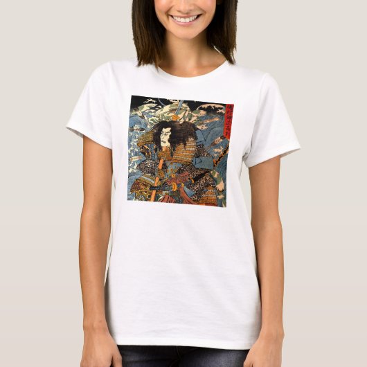  Ukiyo-e Japans Samurai Painting T-shirt (Voorkant)