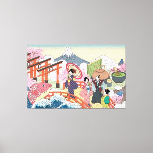 Ukiyo-e Japans Stijlschilderwerk Afdrukken (Voorkant)
