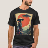 Ukiyo-e Japanse Landschapskunst Grappige Alien Sam T-shirt (Voorkant)