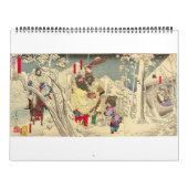 Ukiyo-E Japanse Prints Calendar Woodblock Kalender (Hoes)