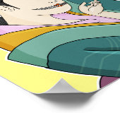 Ukiyo-e Japanse Voman Demon Oni Geisha Poster (Hoek)