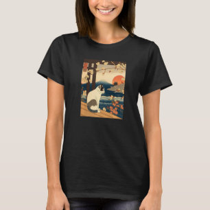 Ukiyo e Kanagawa  Japans Tattoo Cat Graph T-shirt