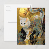 Ukiyo-e Kat | Japanse Houtblokdruk Kunst Briefkaart (Voorkant / Achterkant)