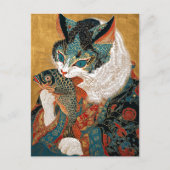 Ukiyo-e Kat | Japanse Kunst Briefkaart (Voorkant)