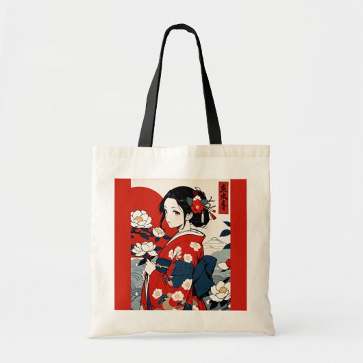 Ukiyo-e Modern Tote Bag (Voorkant)