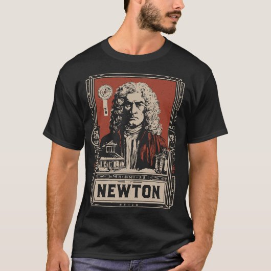 Ukiyo-e Newton | Wetenschappelijk Geniaal Portret T-shirt (Voorkant)