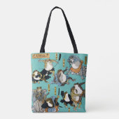 Ukiyo-e print - Kikkers als Japanse Kabuki acteurs Tote Bag (Achterkant)