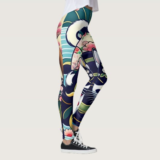 Ukiyo-e Punk city KIMONO Cats Leggings-THE 其の参 Leggings (Rechts)