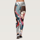 Ukiyo-e Punk city KIMONO Cats Leggings-THE  其の弐 レギ Leggings (Achterkant)