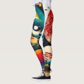 Ukiyo-e Punk city KIMONO Leggings-THE 陰と陽 レギンス Leggings (Links)